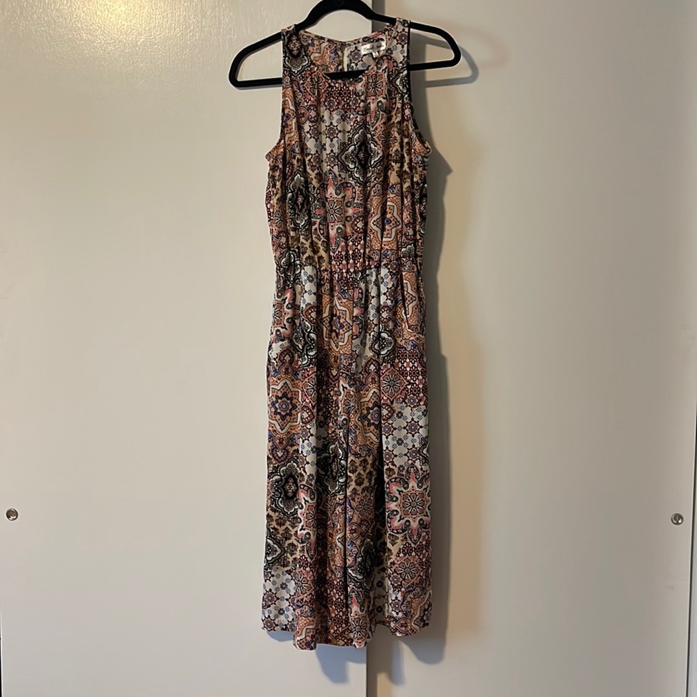 Wide leg capri jumpsuit with pockets by Emerald Sundae.
